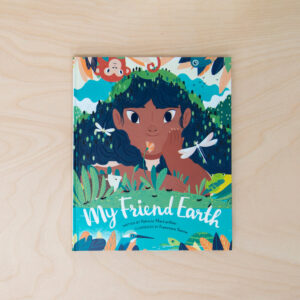 Cover of "My Friend Earth." Features a personified Earth.